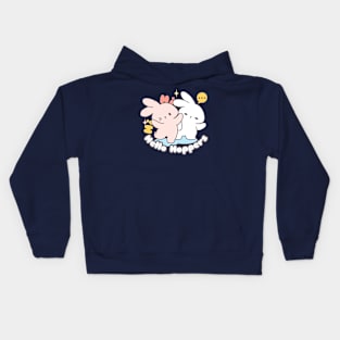 Hello, It's Bunny Time with Loppy Tokki's Duo II Kids Hoodie